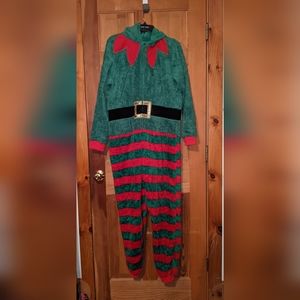 Elf fuzzy one piece lounger onesie